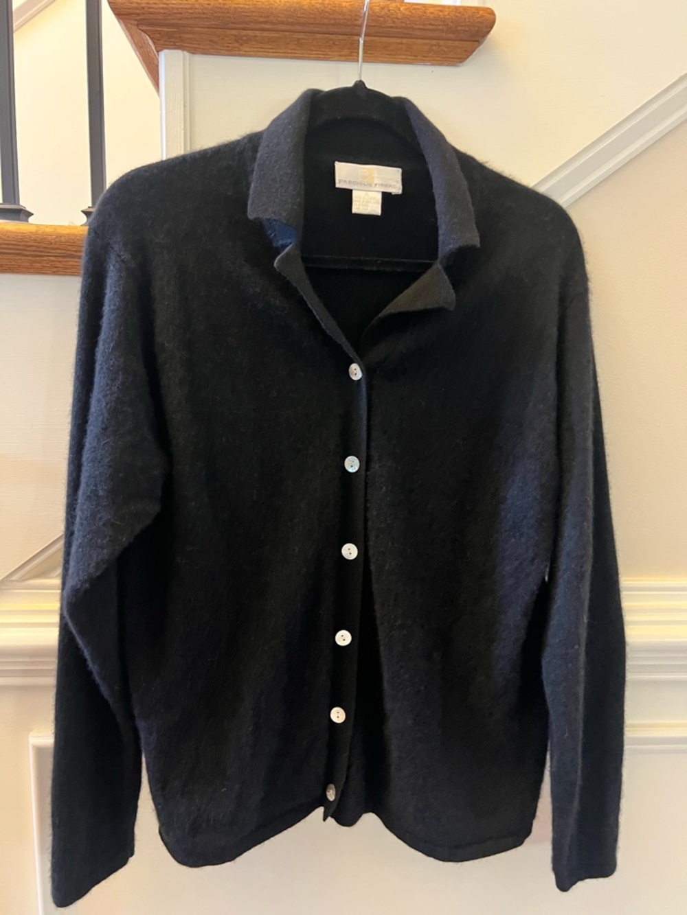 Precious Fibers Black Cashmere Cardi